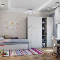 version du style inhabituel de l'appartement dans des couleurs vives dans une photo de style moderne