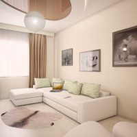 version of the bright interior of a modern apartment 70 sq.m photo