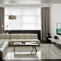 example of an unusual decor of a living room in the style of minimalism photo