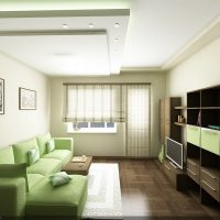 An example of a bright design of a living room 16 sq. m picture