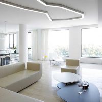 version du design lumineux du salon dans le style photo minimalisme