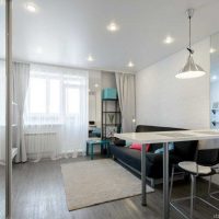 variant of the bright decor of the apartment 65 sq.m photo