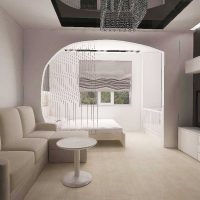 version of the unusual design of the living room 19-20 sq.m photo