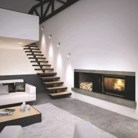 example of a beautiful living room interior with fireplace picture