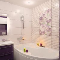 variant of a beautiful design of a bathroom of 5 sq.m picture