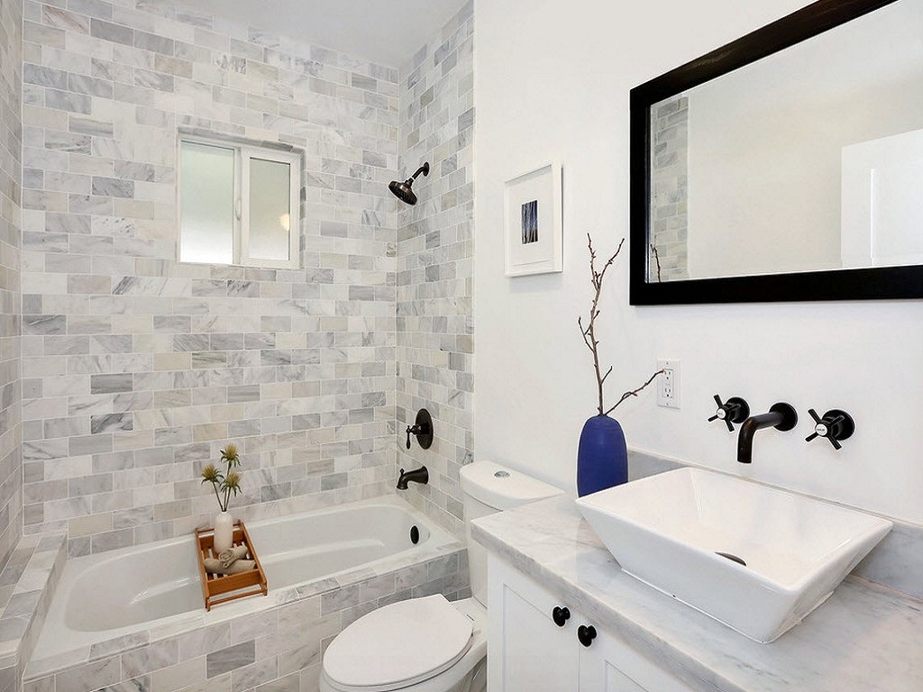 option of a beautiful style of a bathroom of 5 sq.m