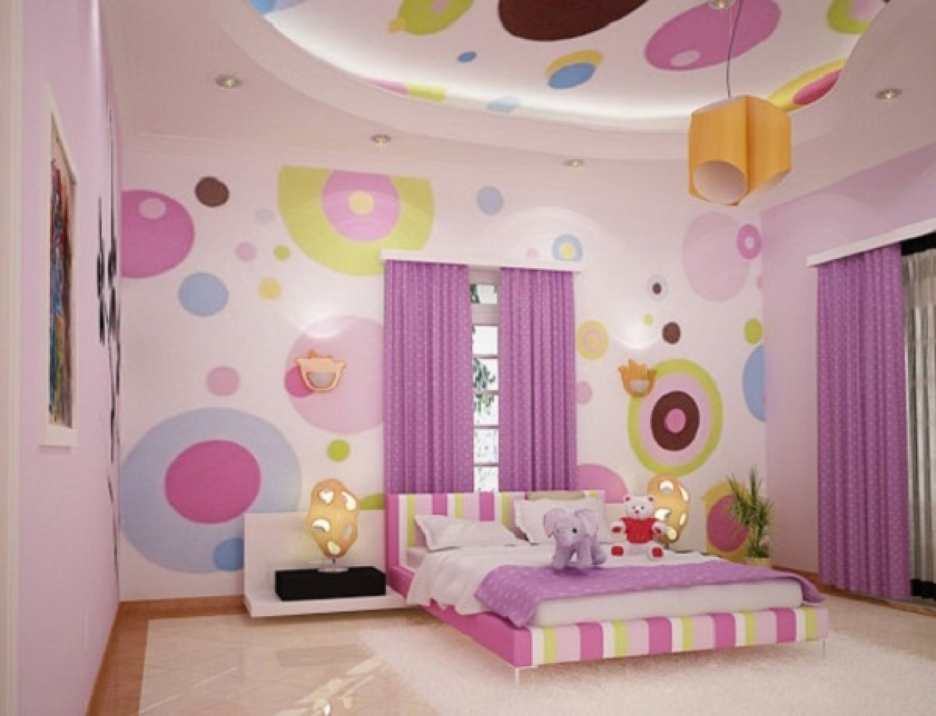 the idea of ​​a bright interior for a child’s room for a girl