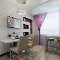 variant of the unusual decor of a modern apartment 50 sq.m picture