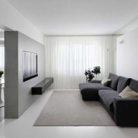 example of a beautiful design of a living room in the style of minimalism picture