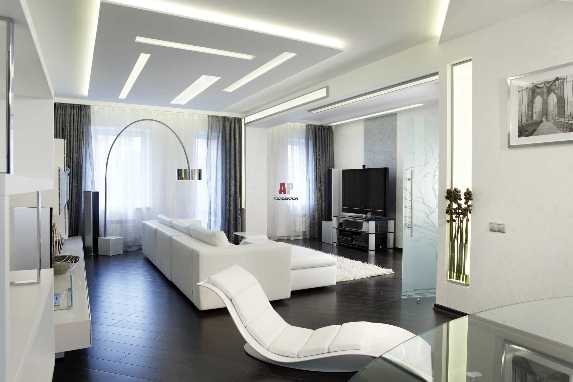 an example of a bright decor of a living room in the style of minimalism