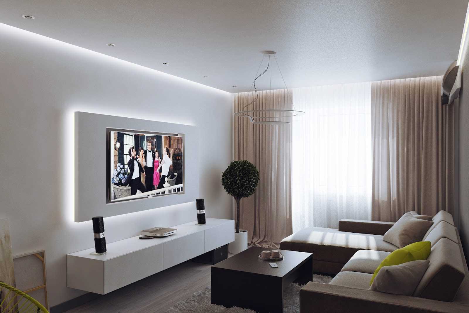 variant of a beautiful apartment decor 50 sq.m