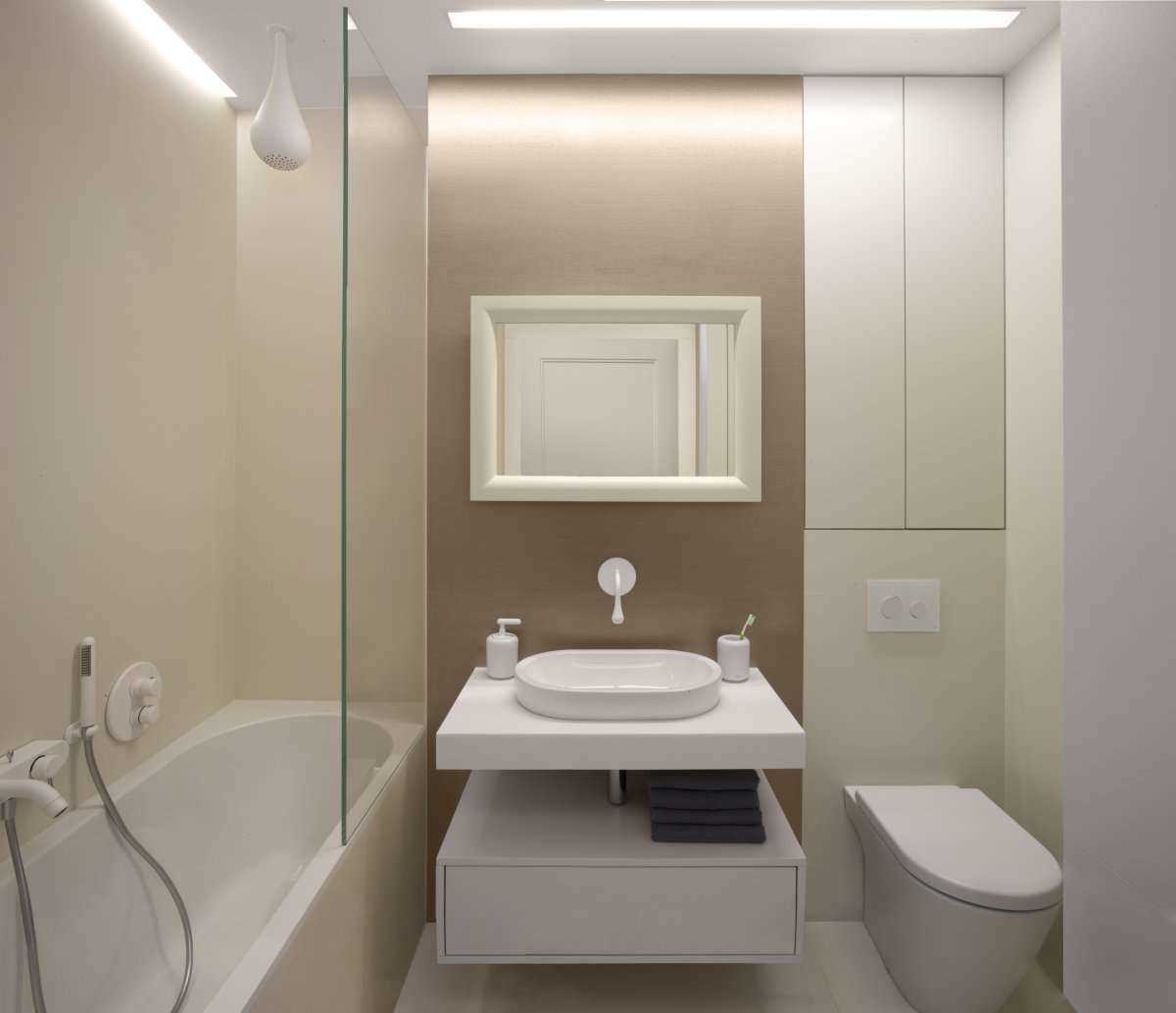 the idea of ​​a beautiful 4 sq.m bathroom style
