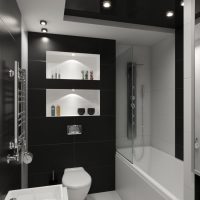 exemple d'un intérieur inhabituel de la salle de bain