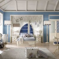 idea of ​​an unusual style of a children's room picture