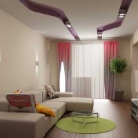 an example of a bright style living room 19-20 sq.m picture