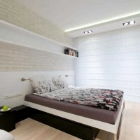 idea of ​​a modern bedroom style in white color picture