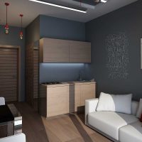 The idea of ​​a bright design living room photo