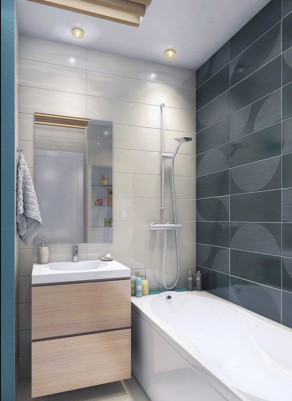 bright bathroom design 2.5 sq.m