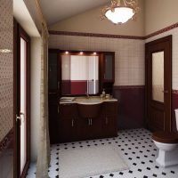 version du style insolite de la salle de bain dans l'image de style classique
