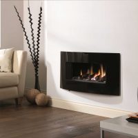 An example of bright design of a living room with a fireplace picture