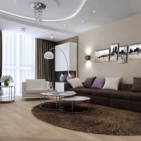 the idea of ​​a beautiful living room design in a modern photo style