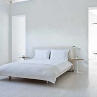 idea of ​​a modern bedroom design in white color picture