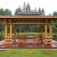 version of the modern design of the gazebo in the yard picture