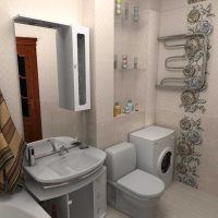 idea of ​​unusual design of a bathroom 3 sq.m picture