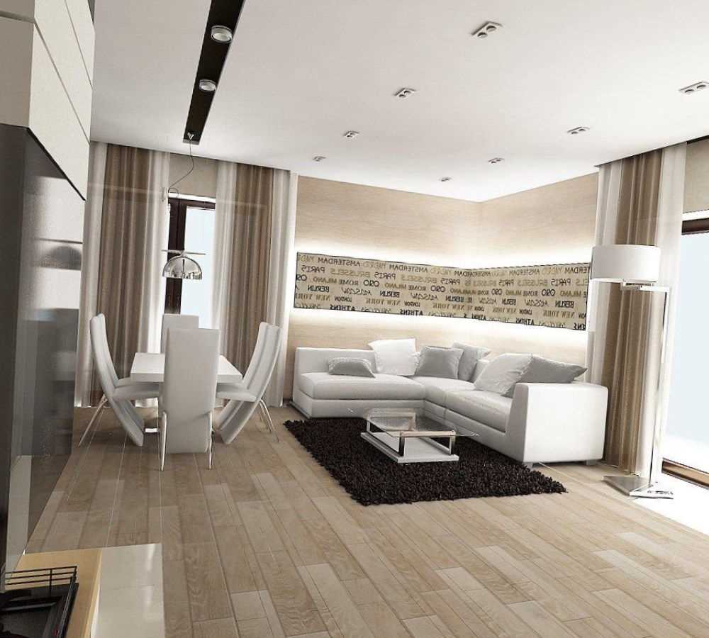 variante dello stile luminoso del soggiorno in stile moderno