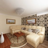 example of a beautiful decor of a modern apartment 50 sq.m picture