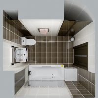option de design de salle de bain clair image de 5 m2