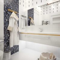 the idea of ​​a beautiful style of a large bathroom photo