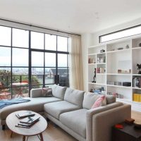 An example of a bright living room design 2018 photo