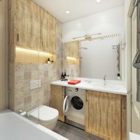 variante de l'intérieur inhabituel de la salle de bain, photo 4 m²