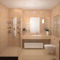 The idea of ​​modern bathroom design 4 sq.m picture