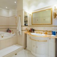 l'idée d'un beau style de la salle de bain dans une image de style classique