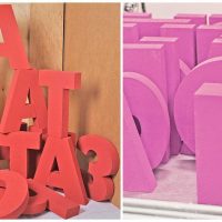the idea of ​​using decorative letters in the style of a bedroom picture