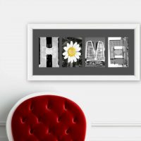 the idea of ​​using decorative letters in the design of the room picture