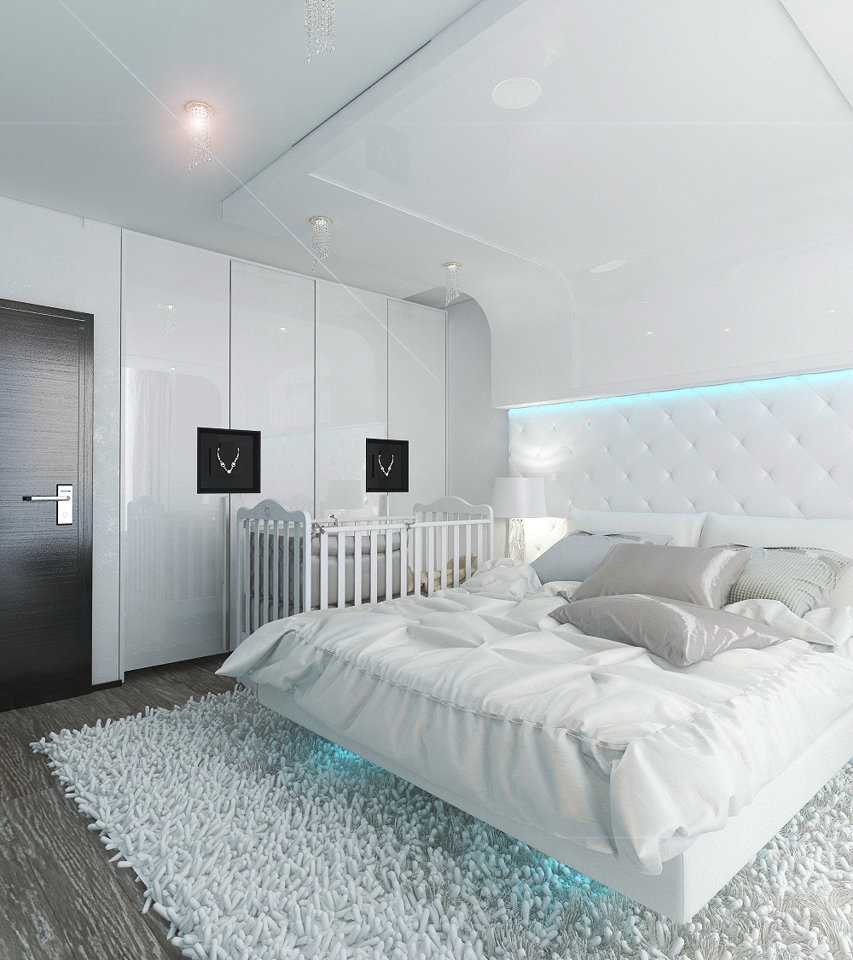 version of the modern style of a white bedroom