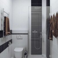 idea of ​​a modern bathroom design 3 sq.m picture