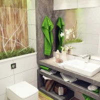 version of the beautiful interior of the bathroom 4 sq.m photo