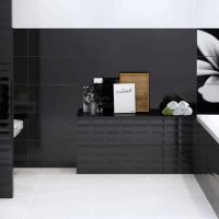 version du design moderne de la salle de bain en photo noir et blanc