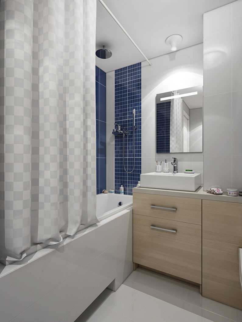 idea of ​​a beautiful interior of a bathroom of 3 sq.m