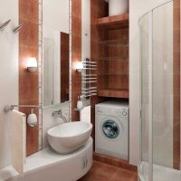 idée d'un design inhabituel d'une salle de bain de 4 m²