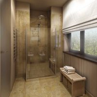 version of the beautiful style of the bathroom with a picture window