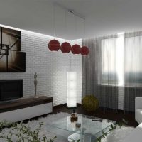 versione del bellissimo design del soggiorno in stile minimalista
