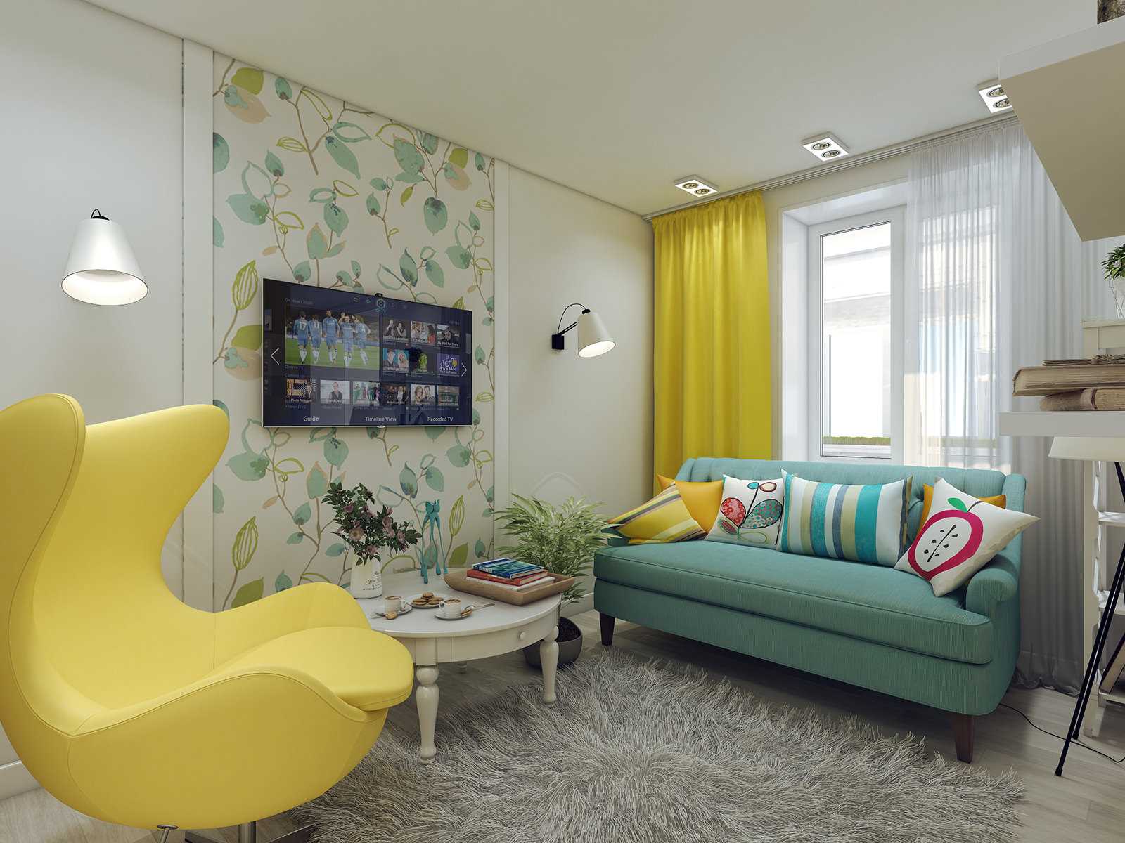 version du décor insolite d'un appartement moderne de 70 m2