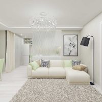 l'idea di un interno luminoso dell'appartamento con colori vivaci in una foto in stile moderno