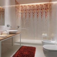 An example of a bright bathroom design 5 sq.m photo