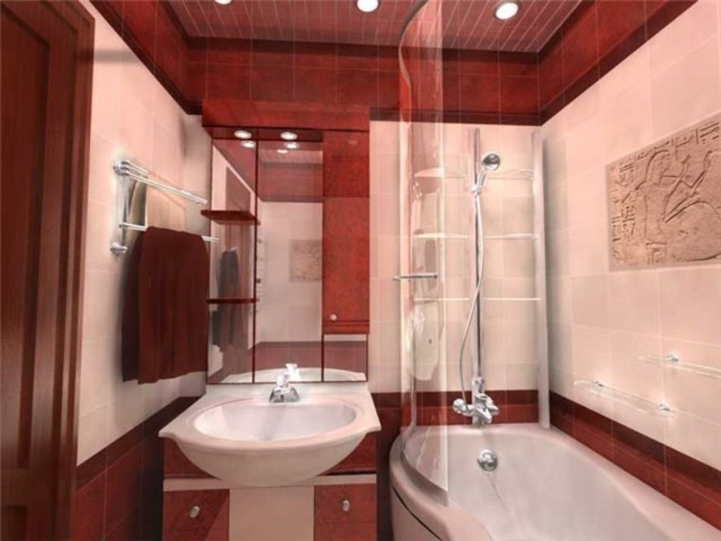 option d'un intérieur de salle de bain lumineux de 5 m²